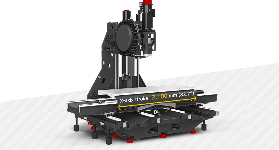 vertical machining center KF7600L - Expanded X-axis Structure