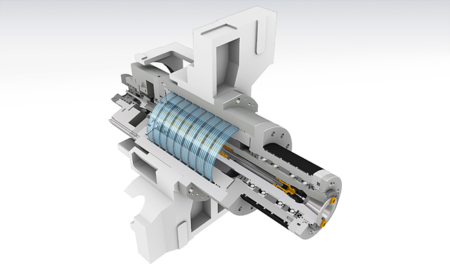 Motor integrat în arbore - centru orizontal CNC HS4000/5000II